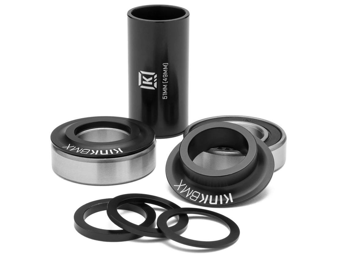 Kink Mid Bottom Bracket - Matte Black 19mm 1 Kink Mid Bottom Bracket - Matte Black 19mm